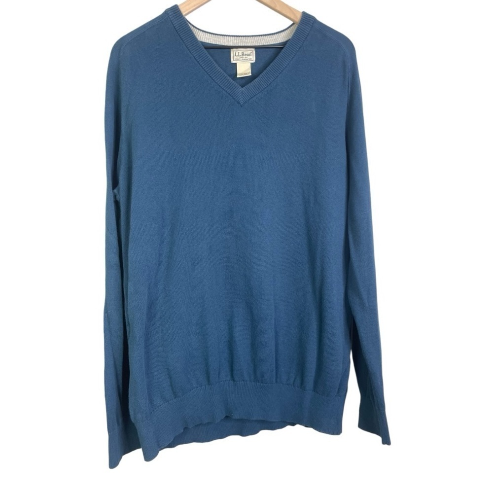 L.L. Bean Men’s 100% Pima Cotton V-neck Sweater